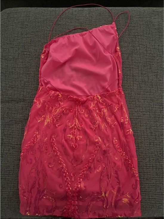 Dresses & Skirts - Hot Pink Embellished Spaghetti Strap Dress